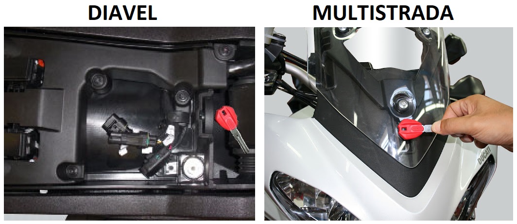 Ducati chip key FOB antenna diavel multidtrada 1200 programming