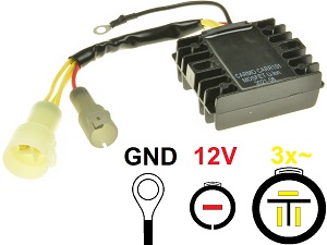 CARR101-DF - MOSFET Suzuki DF40 DF50 Johnson Evinrude 40HP 50HP Voltage regulator rectifier Lithium Ion 1999-2010