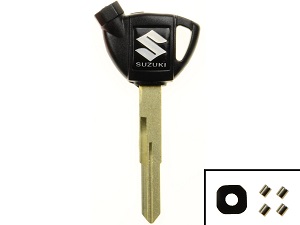 Suzuki Burgman blanco transponder chip key