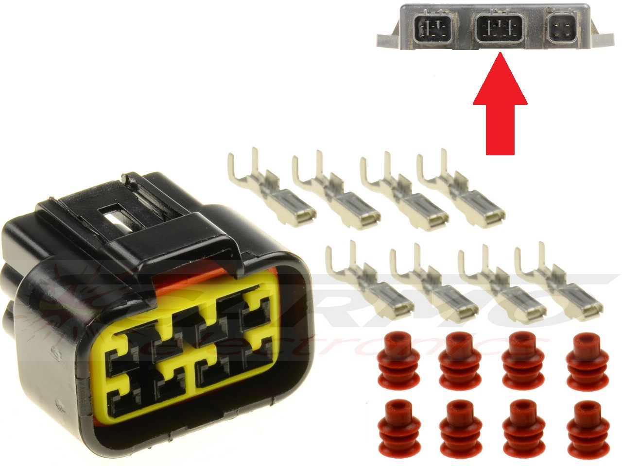 8 way CDI ECU connector connector for Motorbike - Click Image to Close