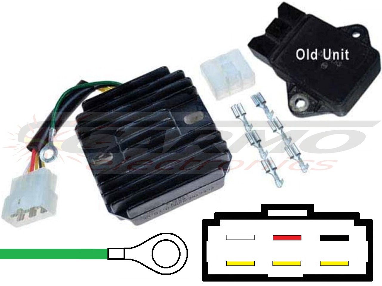 CARR231 - Honda CB750 Nighthawk CB1000 CBR1000F Hurricane ST1100 Pan European MOSFET Voltage regulator rectifier (Rotor-2) - Click Image to Close