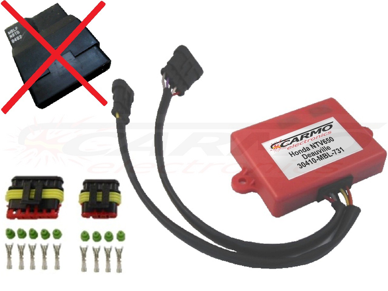 Honda NTV650 Deauville igniter ignition module CDI TCI Box (30410-MBL-731, MBLF, N81D, MBLJ, M81F) - Click Image to Close