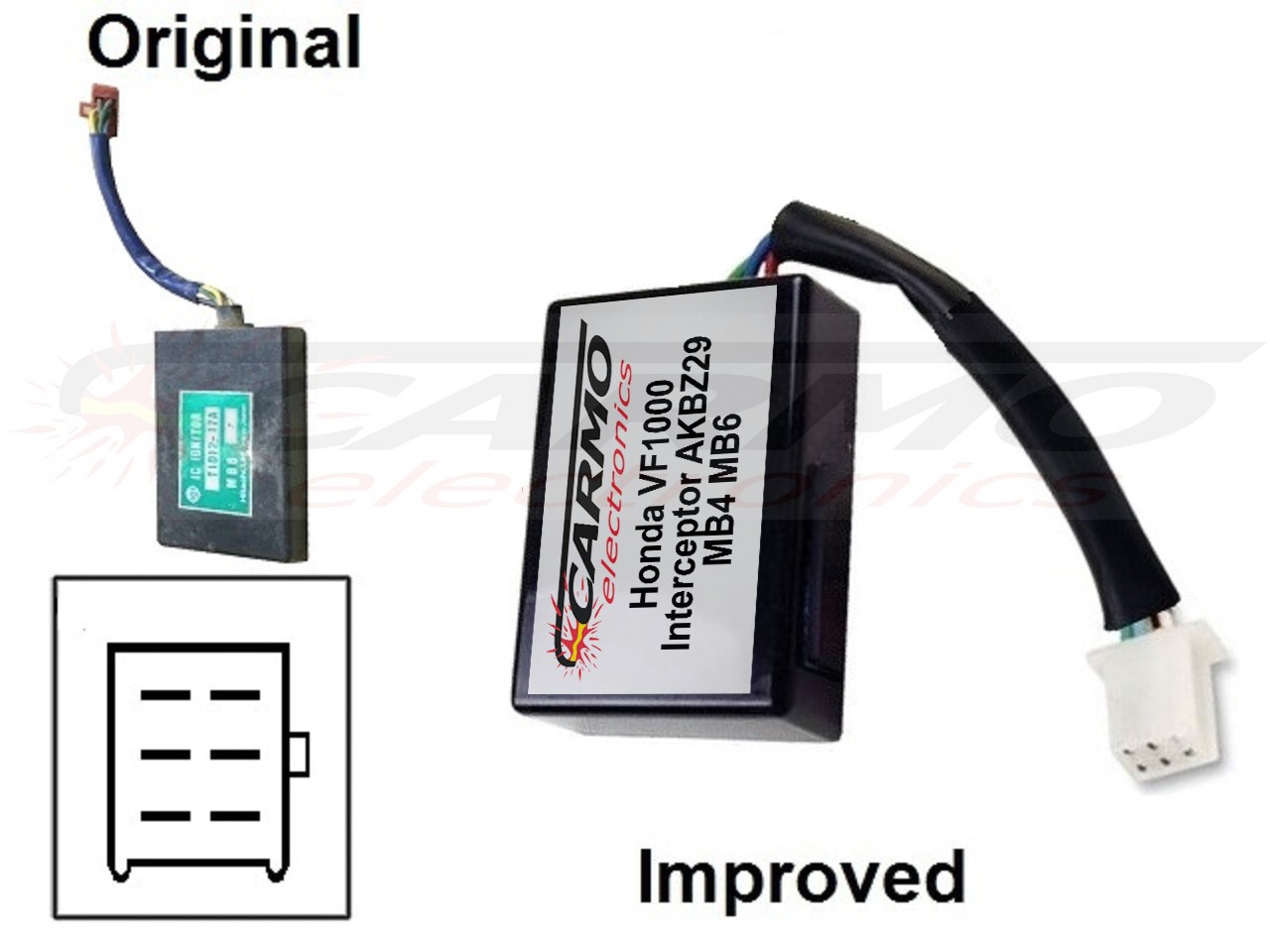 Honda VF1000 VF1000F VF1000R Interceptor SC15 igniter ignition module CDI TCI Box (AKBZ29, MB4, MB6, TID12-13-17-23) - Click Image to Close