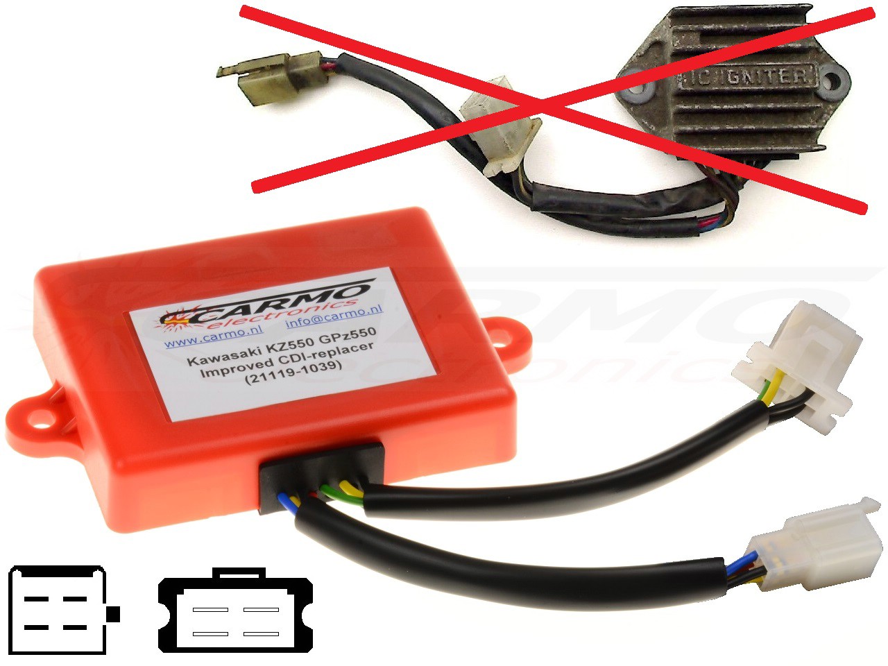 Kawasaki KZ550 CDI IC IGNITER 21119-1039 ignition - Click Image to Close