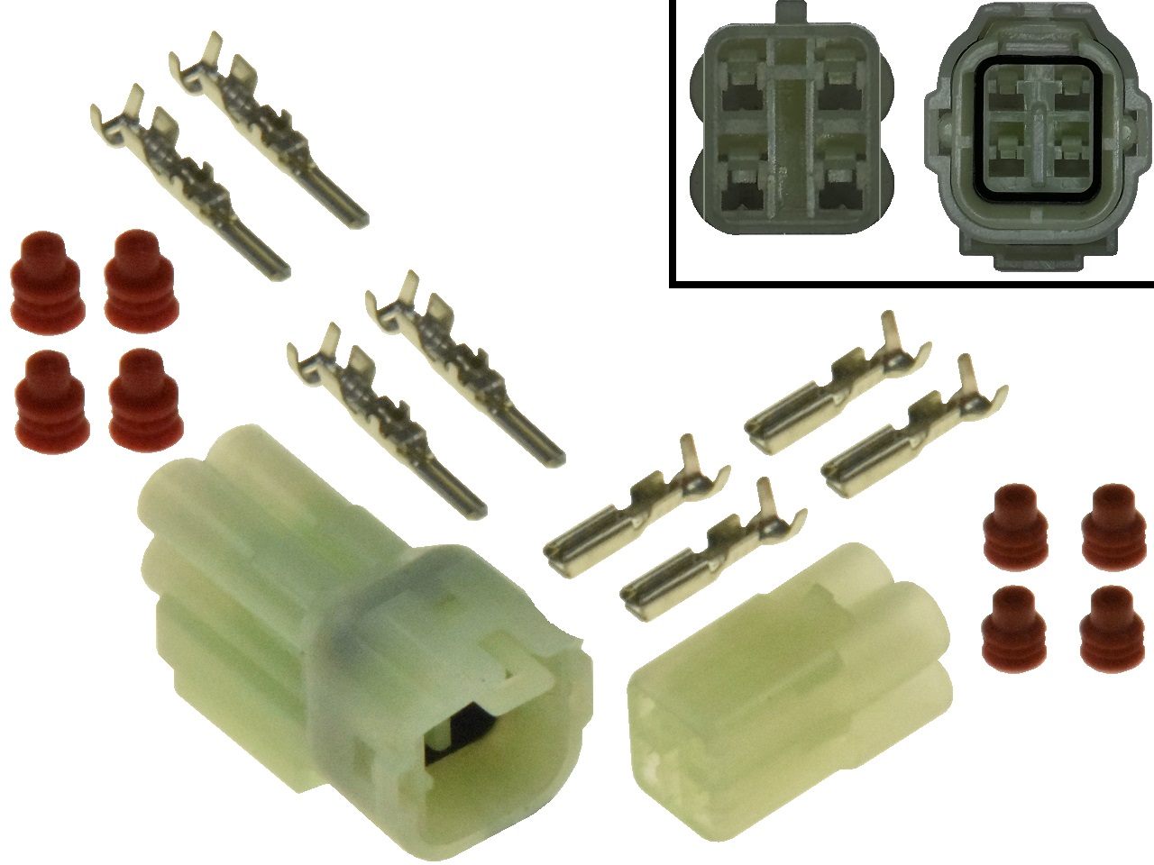 Rotax 912 914 CDI 4 pole connector set 265262 - Click Image to Close