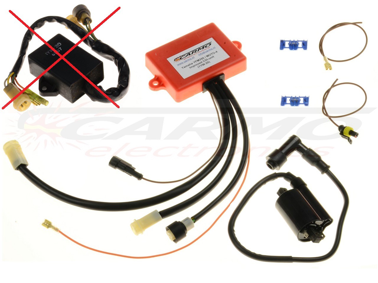 Yamaha YFM350 Big-Bear Moto4 igniter ignition module CDI TCI Box set (1YW-20) - Click Image to Close