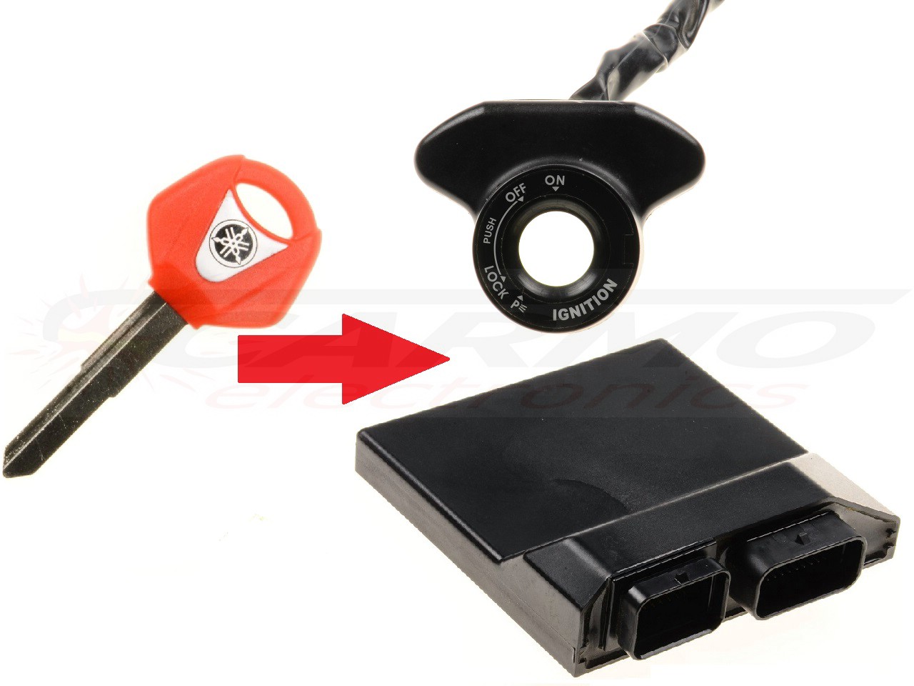 Yamaha 1x key programming → motorbike ECU + immobilizer ring - Click Image to Close